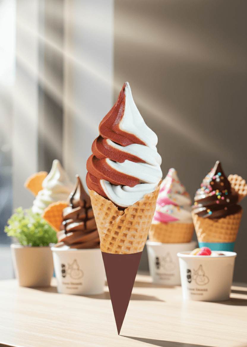 Ice Cream Vanilla & Chocolate